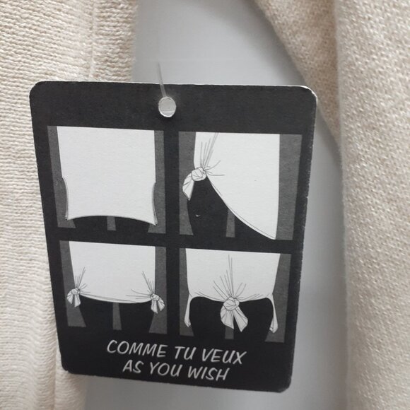 NWT Cloth By Design Cream Pink Cotton Oversized Multi-Wear-Ways Sweater Size XL - Picture 4 of 6